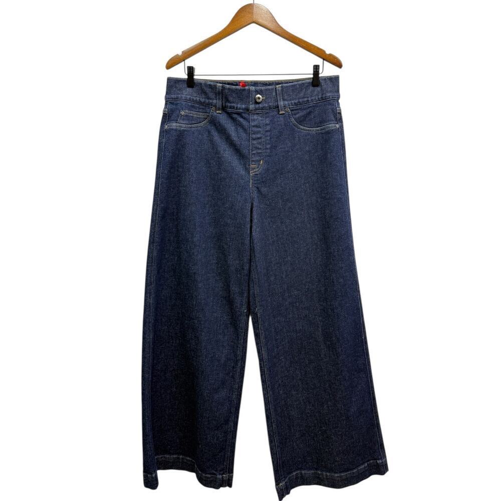 Spanx High Waist Wide Leg Pull-On Jeans in Raw Indigo 30" Inseam size 1X - Picture 2 of 5